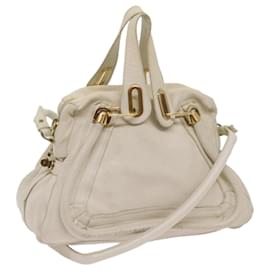 Chloé-Chloe Mercy Shoulder Bag Leather White Auth 68076-White