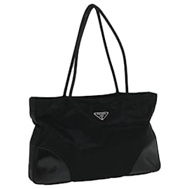 Prada-PRADA Tote Bag Nylon Black Auth hk1117-Black
