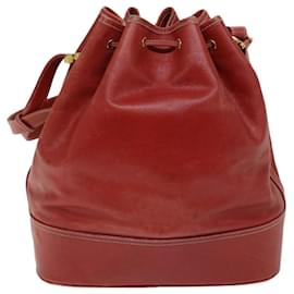Loewe-LOEWE Anagram Shoulder Bag Leather Red Auth fm3195-Red