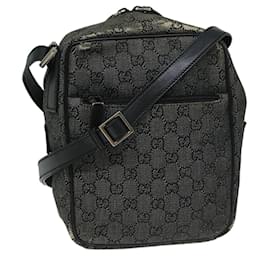 Gucci-GUCCI GG Canvas Shoulder Bag Gray 03136 auth 68470-Grey