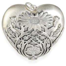 Tiffany & Co-TIFFANY & CO. Ziegfeld Heart & Daisy Pendant in  Sterling Silver-Other