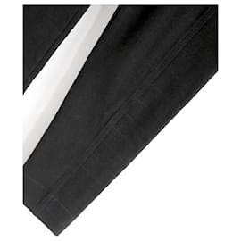 Autre Marque-Leggings en gabardine italienne noire avec détails de coutures noires.-Noir
