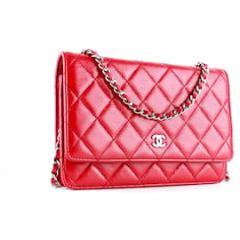 Chanel-CHANEL Handtaschen T.  Leder-Rot