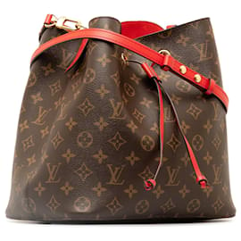 Louis Vuitton-Brown Louis Vuitton Monogram Neonoe MM Bucket Bag-Brown