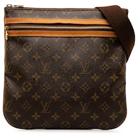 Louis Vuitton-Brown Louis Vuitton Monogram Pochette Bosphore Crossbody Bag-Marron
