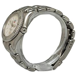 Tag Heuer-Relógio profissional prata Tag Heuer quartzo em aço inoxidável-Prata