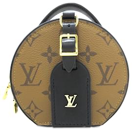 Louis Vuitton-Braune Louis Vuitton-Umhängetasche mit Monogramm-Reverse-Mini-Boite-Chapeau-Braun