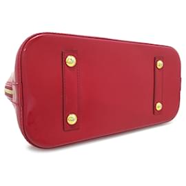 Louis Vuitton-Bolso satchel Alma PM rojo con monograma Vernis de Louis Vuitton-Roja