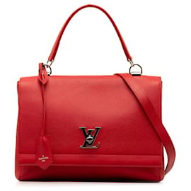 Louis Vuitton-Cartable rouge Louis Vuitton Lockme II BB-Rouge