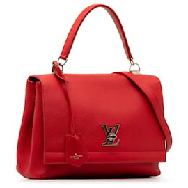 Louis Vuitton-Cartable rouge Louis Vuitton Lockme II BB-Rouge