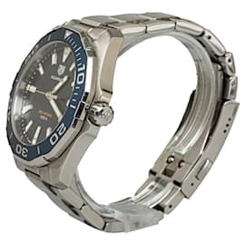 Tag Heuer-Silver Tag Heuer Quartz Stainless Steel Aquaracer Watch-Silvery
