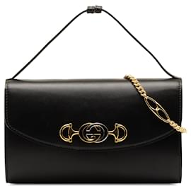 Gucci-Petit sac à main Zumi en cuir noir Gucci-Noir