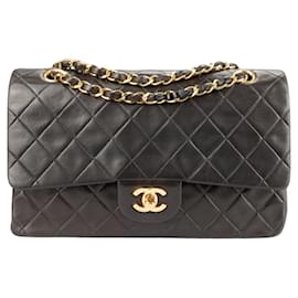 Chanel-Chanel Quilted Brown Lambskin 24K Gold Medium lined Flap Bag-Brown