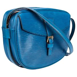 Louis Vuitton-Bolsa Louis Vuitton Azul Epi Couro Jeune Fille Crossbody-Azul