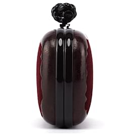 Bottega Veneta-BOTTEGA VENETA Handtaschen Leder Burgund Pochette Knoten-Bordeaux