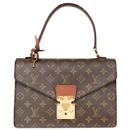 Louis Vuitton-Louis Vuitton Canvas Moogram Monceau Handbag-Brown