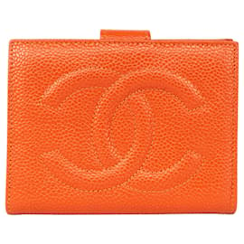 Chanel-Portafoglio CC con logo Chanel-Arancione