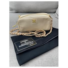 Chanel-Clutch Tasche-Beige