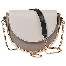 See by Chloé Mara Mini Bolsa em Couro Cinza Motty Cinza