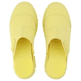 Ganni-Yellow Recycled Rubber Retro Mules-Yellow