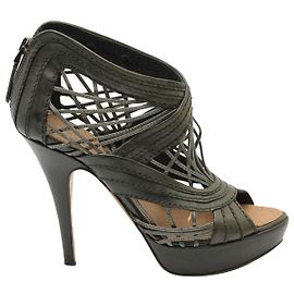 Alaïa Caged Sandals in Black Leather Black