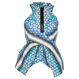 Peter Pilotto-Top corsetto stampato Peter Pilotto in cotone blu-Blu