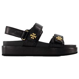 Kira Sport Sandals - Tory Burch - Leather - Black Black