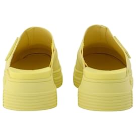 Ganni-Yellow Recycled Rubber Retro Mules-Yellow