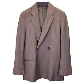 Totême Blazer con petto foderato toteme in lana grigia Grigio
