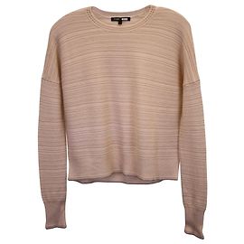 Maje Rippenstrickpullover aus rosa Wolle Pink