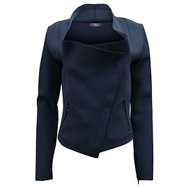 Roland Mouret Mensa Jacket in Navy Blue Viscose Blue Navy blue