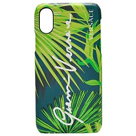 Versace Capa de telefone em PVC estampado na selva Verde