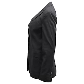 Theory-Theory Single Breasted Blazer in Black Linen-Black