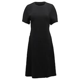 Alexander Wang-Alexander Wang Pleated Dress in Black Crepe-Satin-Black