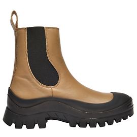 Rejina Pyo Stivaletti Imogen in pelle color kaki Verde Cachi