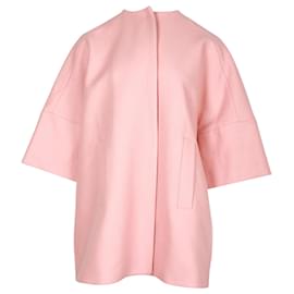 MSGM Oversized Coat in Light Pink Virgin Wool Pink