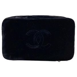 Borse a tracolla Chanel T. Velluto Nero