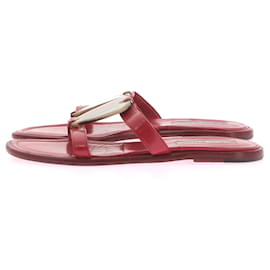 Manolo Blahnik-MANOLO BLAHNIK Sandalias T.UE 37 Cuero-Roja