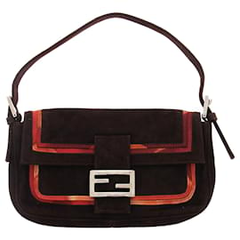 Fendi-FENDI  Handbags T.  Suede-Brown
