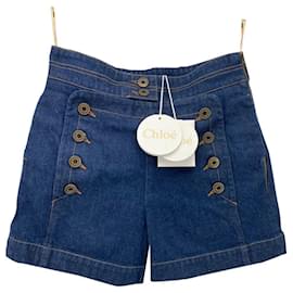 Chloé-CHLOE Shorts T.fr 42 Baumwolle-Blau