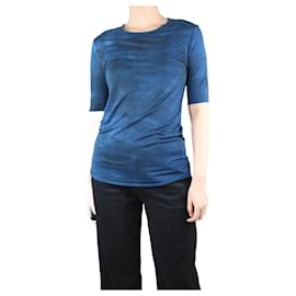 Autre Marque-Camiseta azul con estampado tie-dye - talla UK 8-Azul