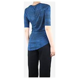 Autre Marque-T-shirt azul com estampa tie-dye - tamanho UK 8-Azul