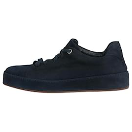 Loro Piana-Marineblaue Wildleder-Sneaker - Größe EU 38-Blau