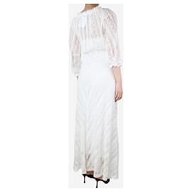 Maje-Vestido de encaje blanco - talla UK 8-Blanco