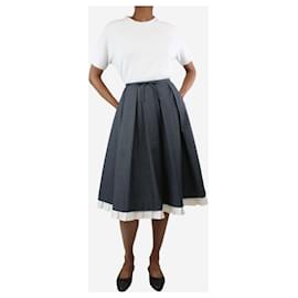 Autre Marque-Grey pleated midi skirt - size UK 6-Grey