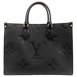 Louis Vuitton-Louis Vuitton Monogramme Noir Empreinte Onthego MM-Noir