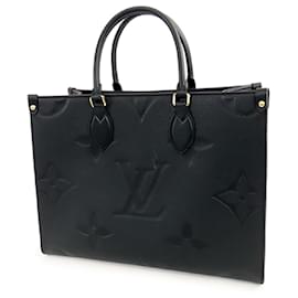 Louis Vuitton-Louis Vuitton Black Monogram Empreinte Onthego MM-Black