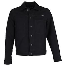Tom Ford-Tom Ford Trucker Jacket in Black Cotton Denim-Black