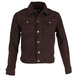 Chaqueta Trucker Tom Ford en denim de algodón marrón Castaño