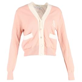 Sandro-Sandro Button-Front Cardigan in Pink Wool-Pink